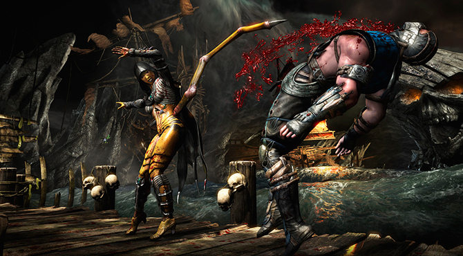 Видео Mortal Kombat X - геймплей Reptile vs Kitana