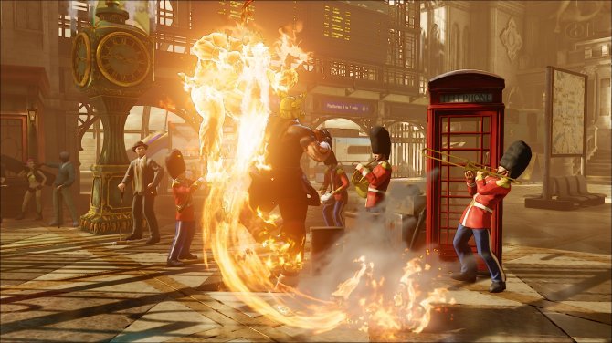 Мастер Кен из Street Fighter 5 дерется в Лондоне