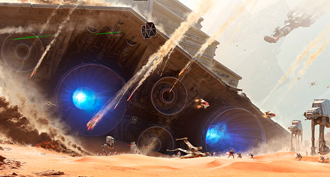 Видео Star Wars: Battlefront - планеты из игры
