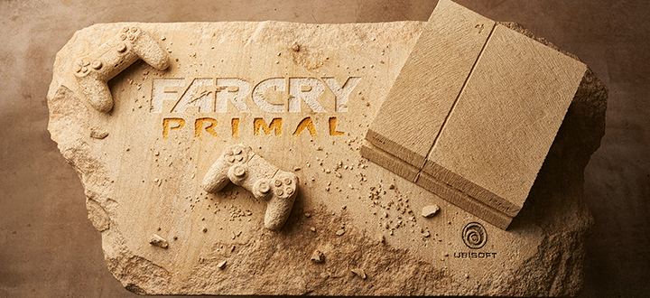 Ubisoft выдолбила из камня PlayStation 4. Таким образом разработчики отметили скорый релиз Far Cry Primal