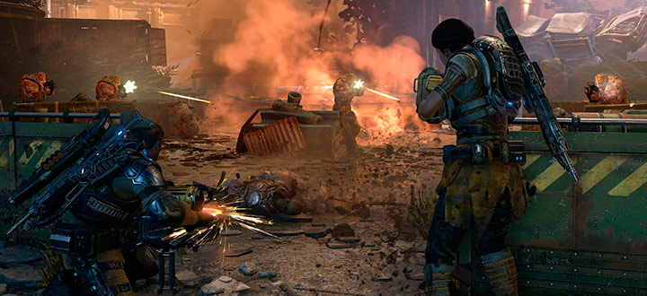В новом геймплейном видео Gears of War 4 герои игры пытаются укрыться от смерча