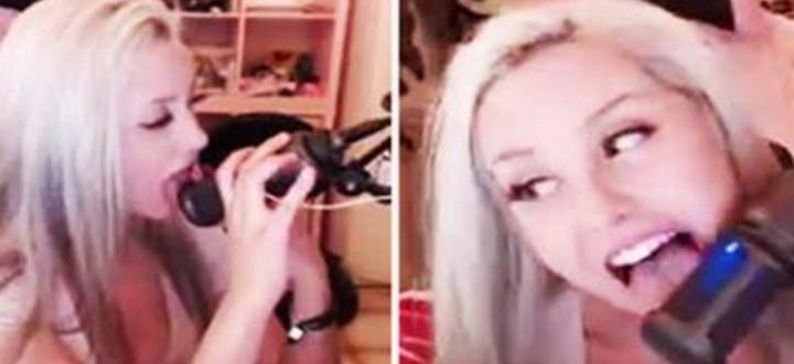 Девушка стример с Twitch попыталась сделать "Deep Throat" микрофоном, естественно ради доната