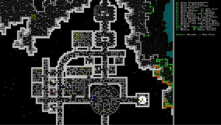 Картинка перед вами - это скриншот из игры Dwarf Fortress. Несмотря на практически полное отсутствие графики, игра обзавелась множеством поклонников
