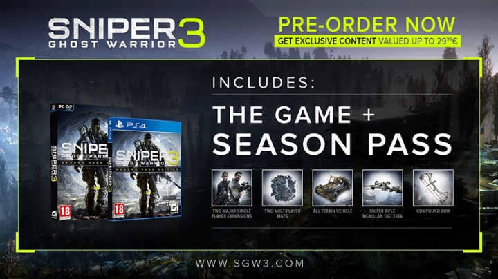 CI Games дарит сезонный пропуск за предзаказ Sniper Ghost Warrior 3