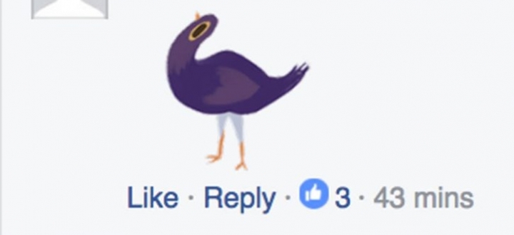 Новый мем - фиолетовый голубь, уничтожает Facebook