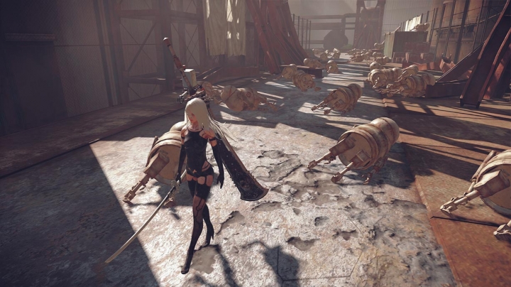 A2 - андроид-прототип и третий играбельный персонаж Nier: Automata. Уже сейчас может поспорить с любимицей публики 2B и в части боевых навыков, и по степени откровенности наряда