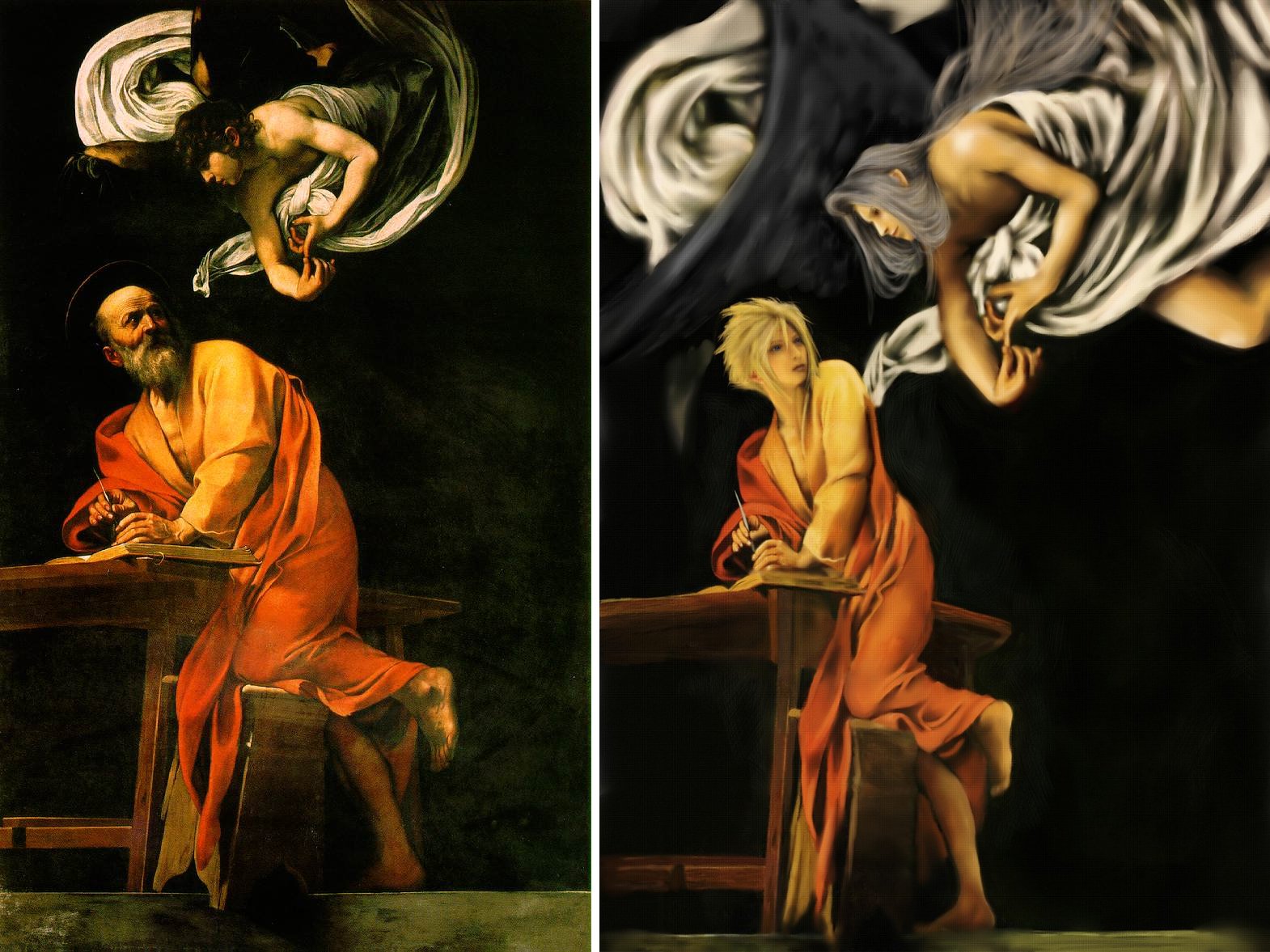 Караваджо святой матфей. К. Паустовский "Караваджо". Caravaggio the inspiration of Saint Matthew.