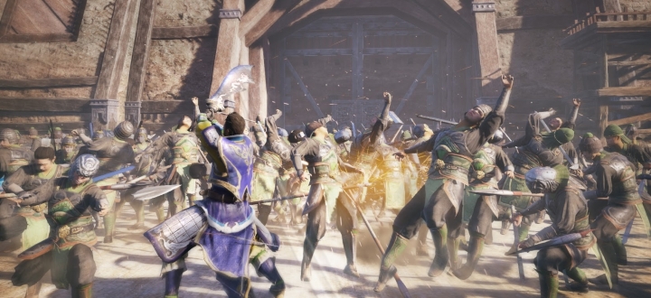 Геймплей Dynasty Warriors 9 с большой кучей сражений