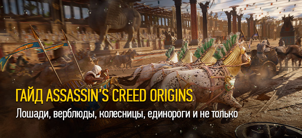 Гайд и прохождение Assassin’s Creed Origins – Транспорт в игре: лошади, верблюды, колесницы, единороги и не только