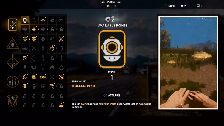 Навыки выживания в Far Cry 5