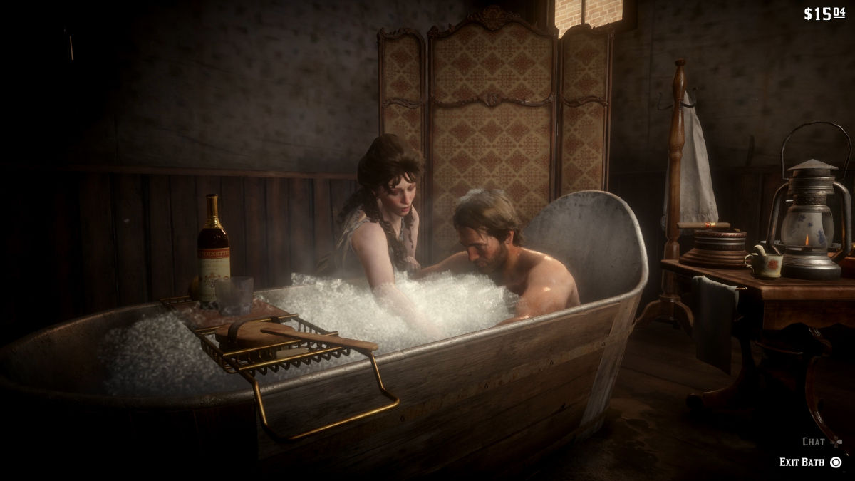 Как купаться в Red Dead Redemption 2. Что нужно сделать чтобы вас купала девушка