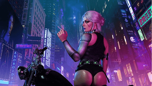 Первый сексуальный и годный косплей по игре Cyberpunk 2077 - Йеннифэр в стиле киберпанк