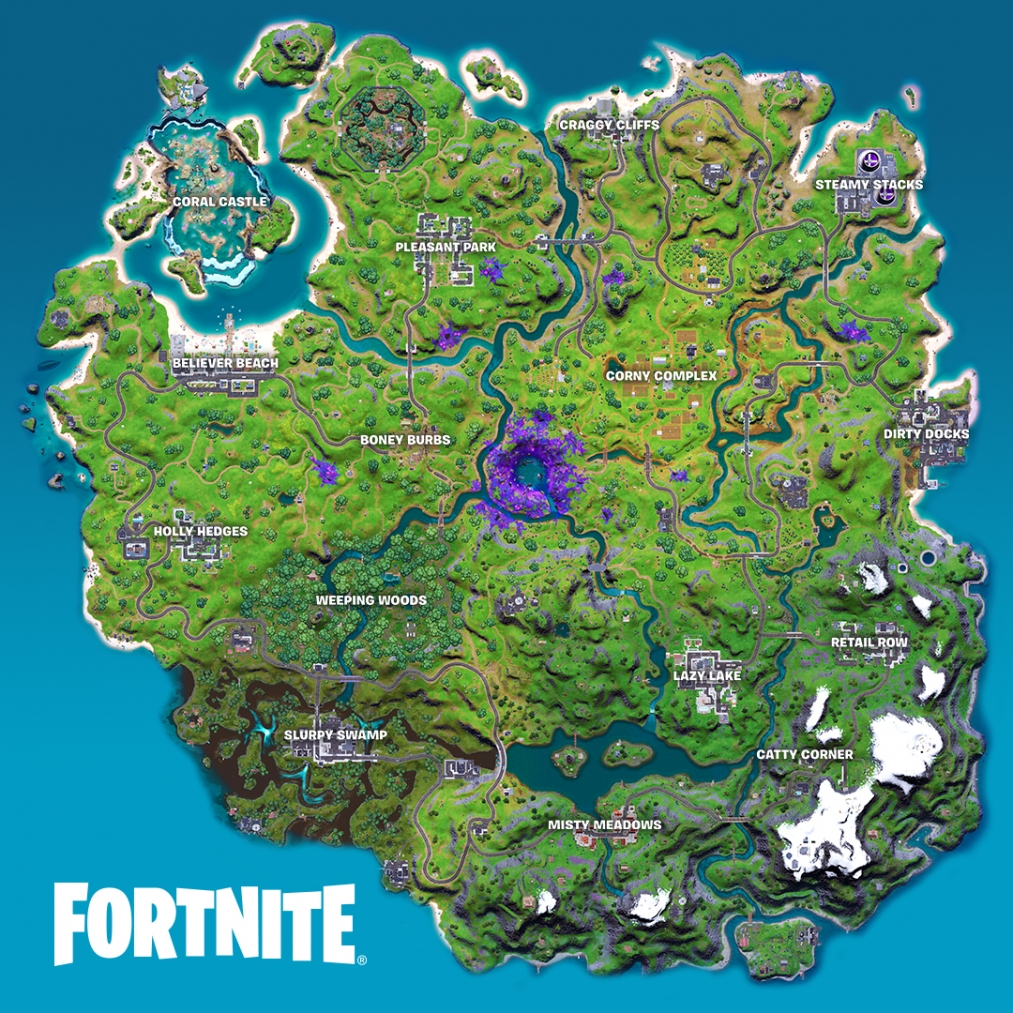 Новая карта Fortnite для главы 2, сезон 7