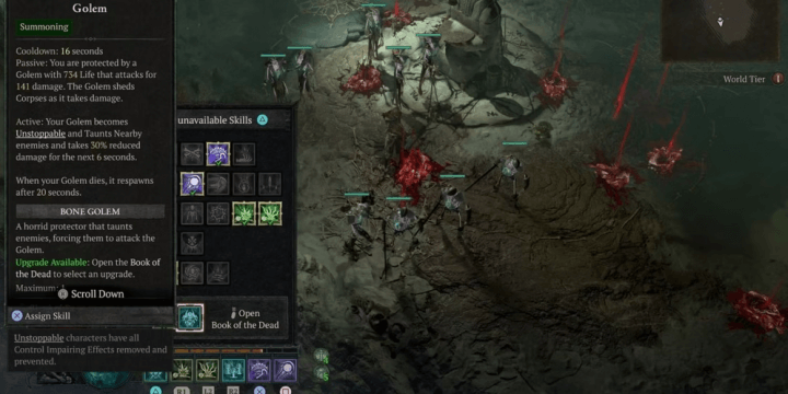 Как призвать голема в Diablo 4