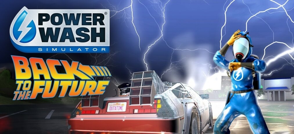 Разработчики анонсировали DLC для PowerWash Simulator под названием Back to the Future Special Pack