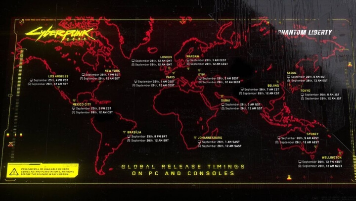 Время выхода Cyberpunk 2077Phantom Liberty