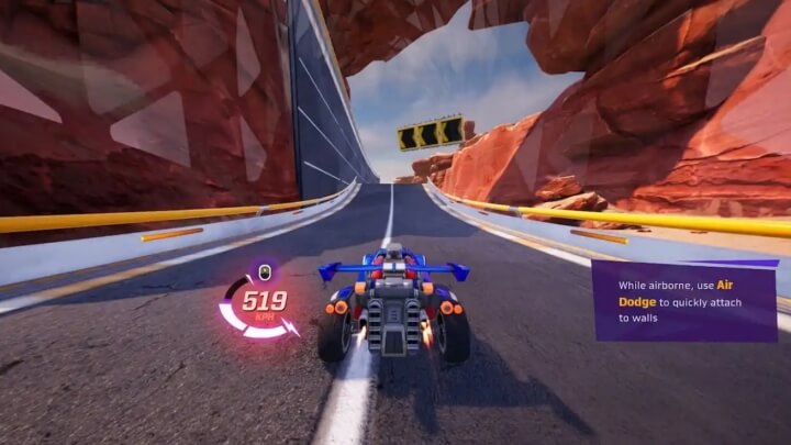 Rocket Racing объяснение езды по стенам и потолку