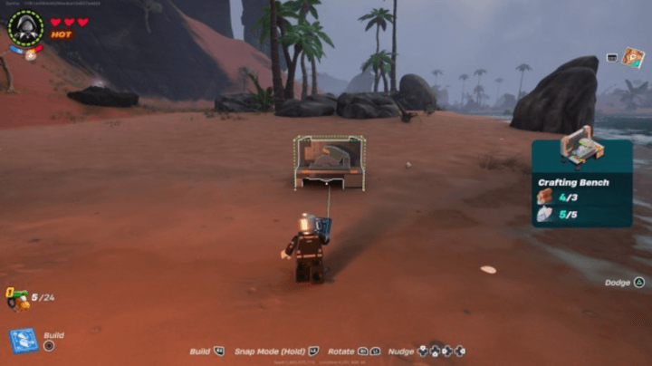 Как поставить верстак в LEGO Fortnite