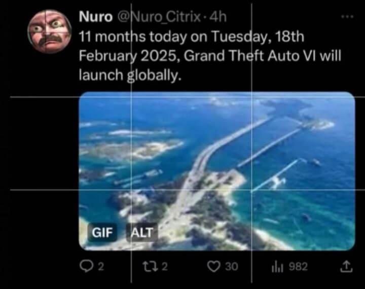GTA 6 может выйти в феврале 2025 года.