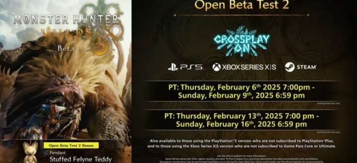 Второе открытое бета-тестирование  Monster Hunter Wilds состоится в феврале